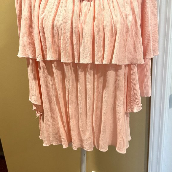 Co Co Vente Gauze Soft Pink Off the Shoulder Top - Picture 2 of 3